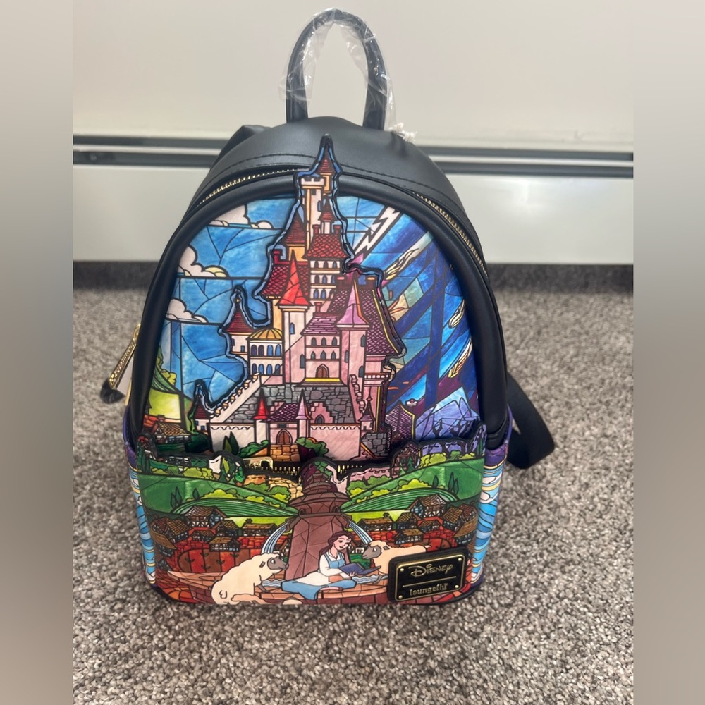 NWT!! Loungefly Disney Princess Belle Castle Series Backpack
